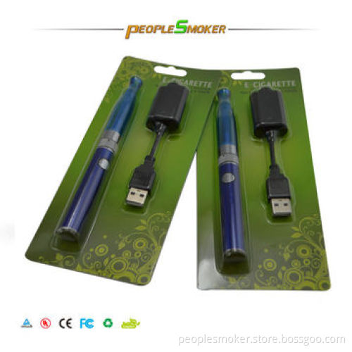 E-cigarette Kit H2 with 2 Pieces Cartomizers/Batteries, 1 Piece USB/Wall Charger/Empty Bottle